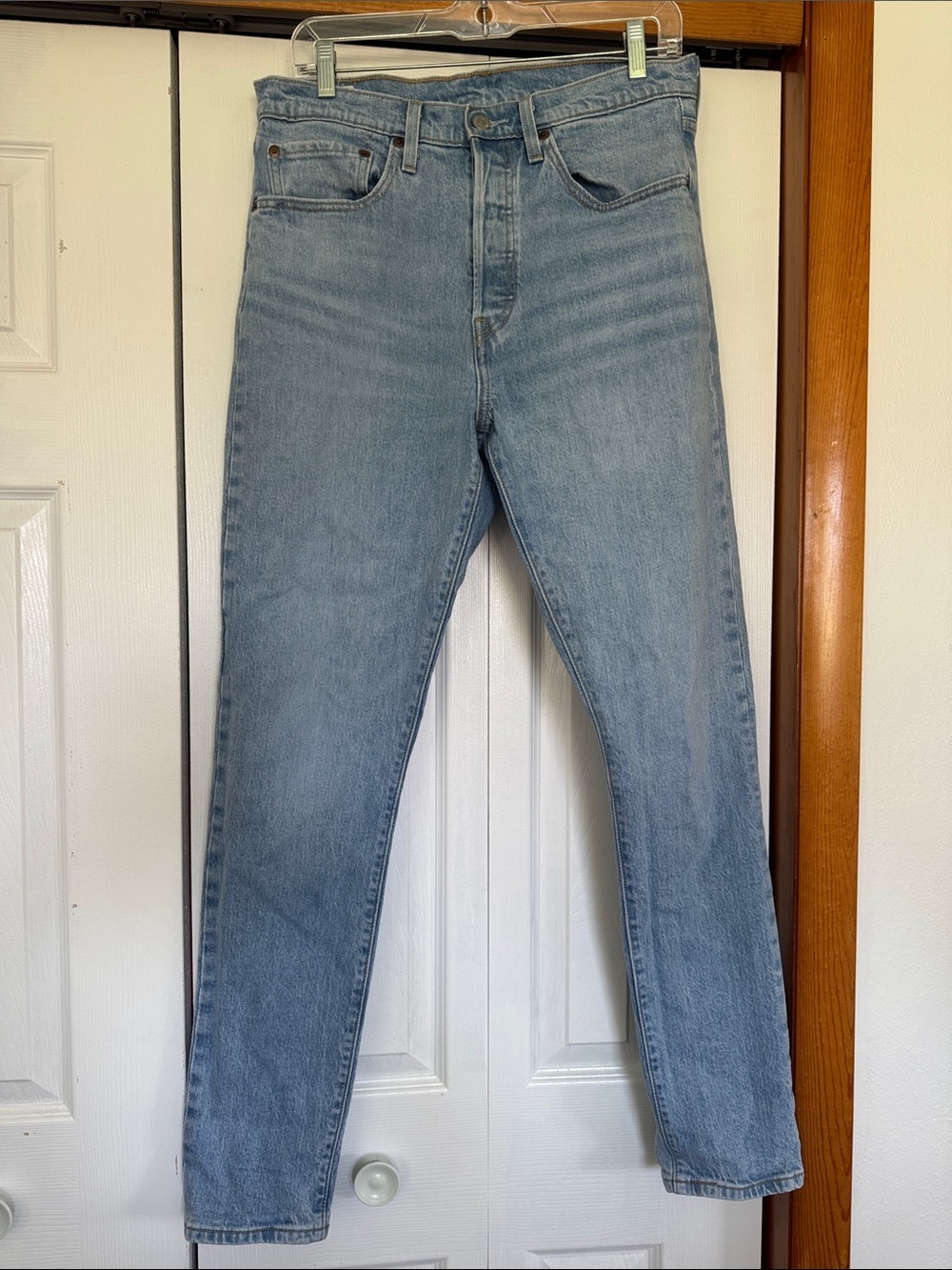 Light Wash Straight Leg Jeans